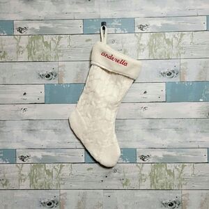 Katie Brown | Embroidered Cable-Knit Christmas Stocking | BNWOT